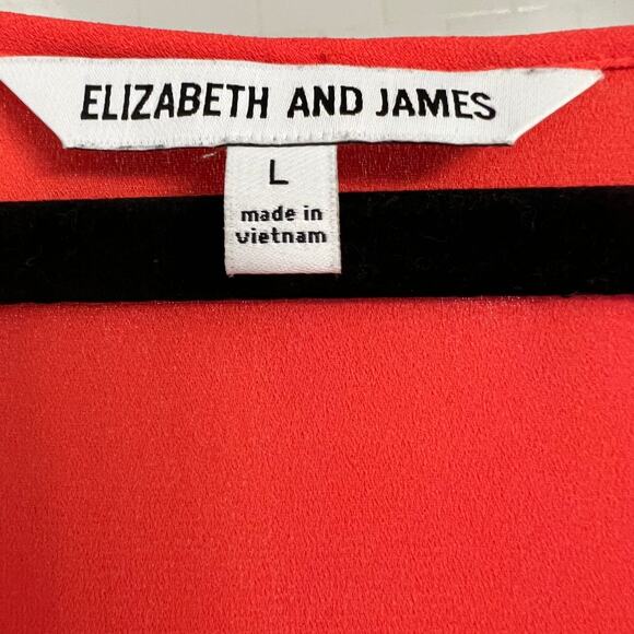 Elizabeth and James Sleeveless Coral Orange Red Long Maxi Dress Large - Picture 9 of 10